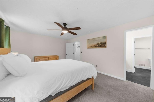 4735 Log Cabin Rd, Gainesville, GA 30504 - carpeted bedroom featuring baseboards and ceiling fan