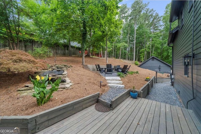 4735 Log Cabin Rd, Gainesville, GA 30504 - view of wooden terrace