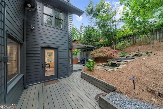4735 Log Cabin Rd, Gainesville, GA 30504 - view of wooden terrace