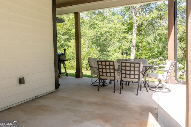 181 S Chattahoochee Dr, Hogansville, GA 30230 - view of patio / terrace featuring outdoor dining area and area for grilling