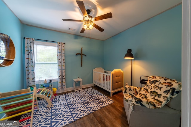 181 S Chattahoochee Dr, Hogansville, GA 30230 - bedroom with wood finished floors, a ceiling fan, and vaulted ceiling