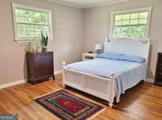723 Fricks Ln, Rossville, GA 30741 - bedroom with ornamental molding, light wood-style floors, and multiple windows