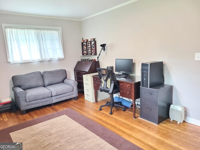 723 Fricks Ln, Rossville, GA 30741 - home office featuring wood finished floors and crown molding