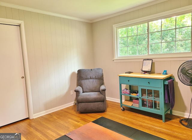 723 Fricks Ln, Rossville, GA 30741 - living area with light wood-type flooring and ornamental molding