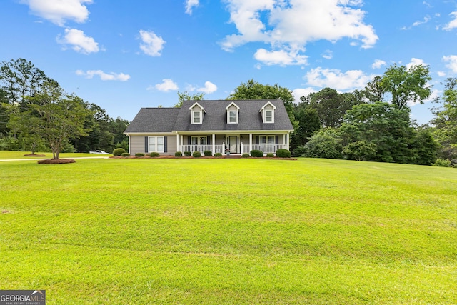 100 Merrill Dr, Lagrange, GA 30241 - new england style home featuring a porch and a front yard