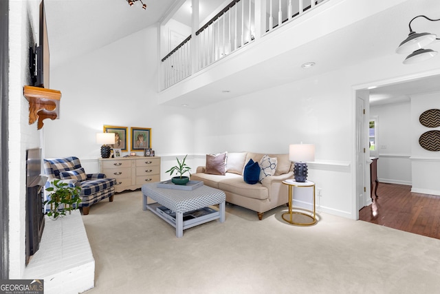 100 Merrill Dr, Lagrange, GA 30241 - living area with a towering ceiling and carpet