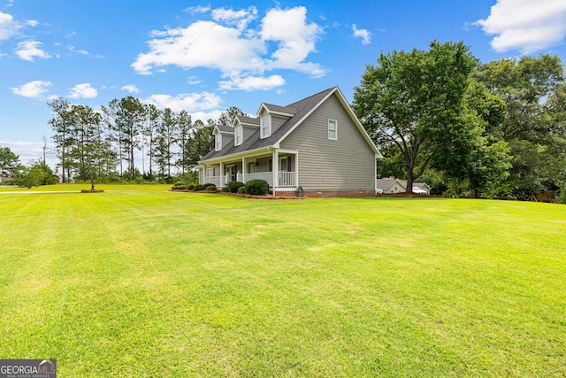 100 Merrill Dr, Lagrange, GA 30241 - view of side of property with covered porch and a yard