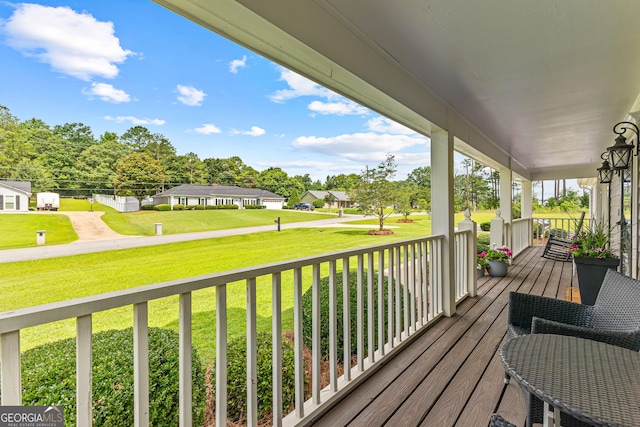 100 Merrill Dr, Lagrange, GA 30241 - wooden porch with a lawn and a residential view