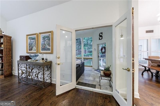 525 Avala Ct, Johns Creek, GA 30022 - entryway with wood finished floors and french doors