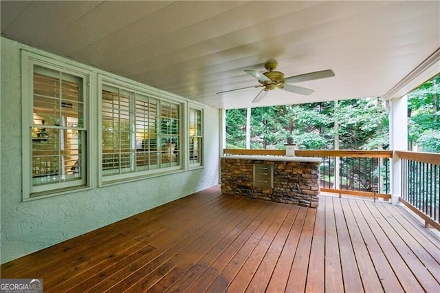 525 Avala Ct, Johns Creek, GA 30022 - deck with ceiling fan