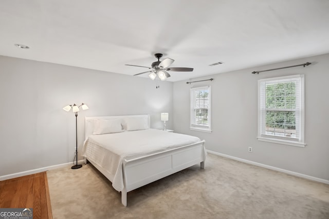 3220 Casteel Rd, Marietta, GA 30062 - bedroom with a ceiling fan and light colored carpet