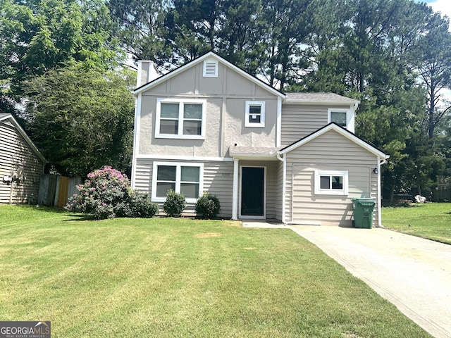 6300 Creekford Ln, Lithonia, GA 30058 - view of front of house with a chimney and driveway