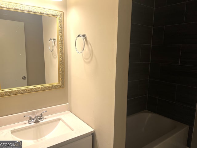 6300 Creekford Ln, Lithonia, GA 30058 - full bathroom featuring vanity and shower / tub combination