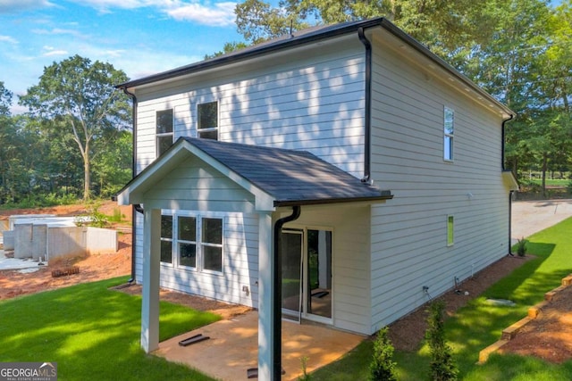 155 Carey St, Franklin Springs, GA 30662 - rear view of property with a patio and a lawn