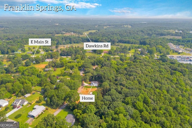 155 Carey St, Franklin Springs, GA 30662 - aerial view of property and surrounding area with a forest