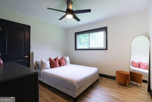 1120 Glass Bridge Rd, Lagrange, GA 30240 - bedroom with light wood finished floors and ceiling fan