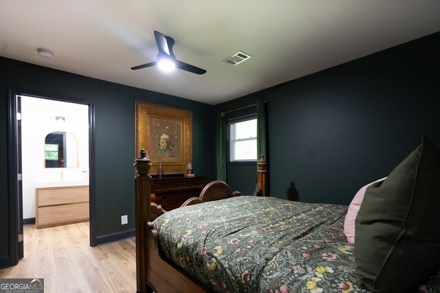 1120 Glass Bridge Rd, Lagrange, GA 30240 - bedroom featuring light wood-style floors and ceiling fan
