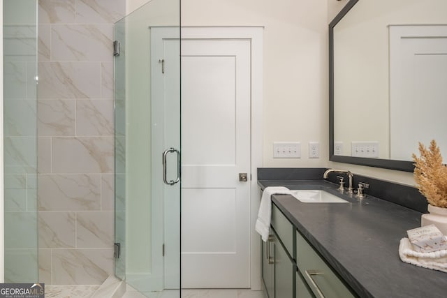 38 Mildred Pl NW, Atlanta, GA 30318 - bathroom featuring a stall shower and vanity