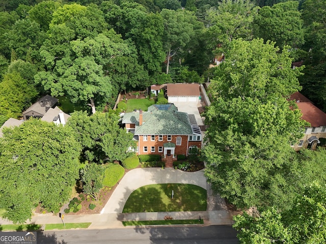 1036 Oxford Rd NE, Atlanta, GA 30306 - aerial view of a heavily wooded area