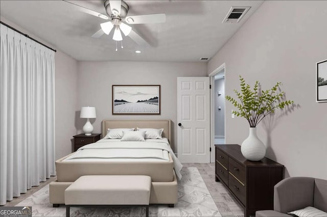 6221 Willow Run Rd, Peachtree Corners, GA 30092 - bedroom featuring recessed lighting and a ceiling fan