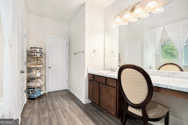176 Malbone St SW, Cartersville, GA 30120 - bathroom featuring wood finished floors and vanity