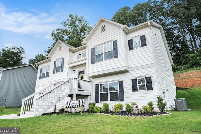 176 Malbone St SW, Cartersville, GA 30120 - back of property with a yard and stairway
