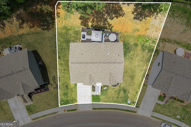 176 Malbone St SW, Cartersville, GA 30120 - aerial view of property and surrounding area featuring property boundaries highlighted