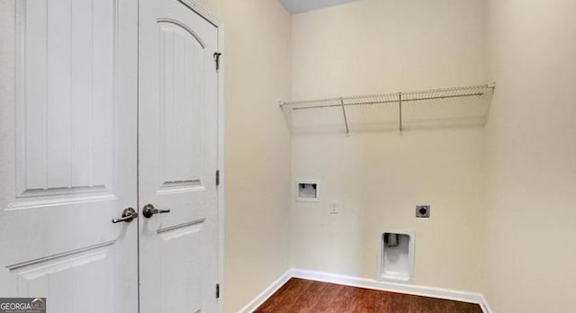 176 Calm Oaks Cir, Savannah, GA 31419 - washroom featuring hookup for a washing machine, hookup for an electric dryer, and dark wood finished floors