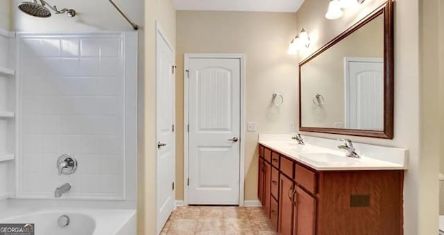 176 Calm Oaks Cir, Savannah, GA 31419 - bathroom with double vanity and tub / shower combination