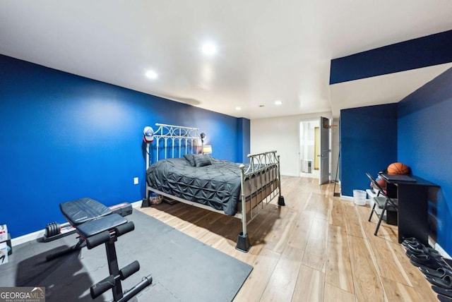 155 Windy Hill Ct, Alpharetta, GA 30004 - bedroom with recessed lighting and light wood finished floors