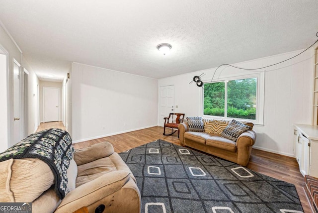 155 Windy Hill Ct, Alpharetta, GA 30004 - living room featuring wood finished floors and a textured ceiling