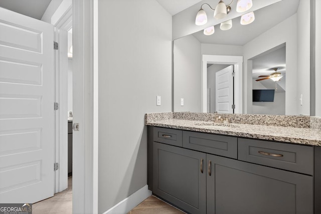 2112 Meadowood Cv, Monroe, GA 30655 - bathroom with vanity and ceiling fan
