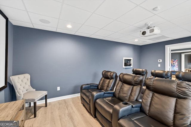 2112 Meadowood Cv, Monroe, GA 30655 - home theater with a drop ceiling and light wood finished floors