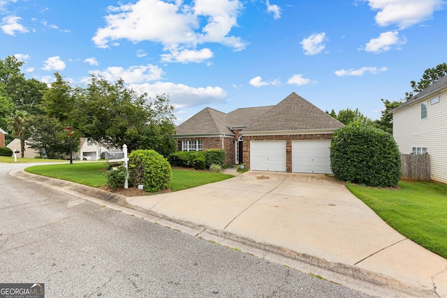 10 Links Ct, Newnan, GA 30265 - traditional-style house with an attached garage, brick siding, a shingled roof, and concrete driveway