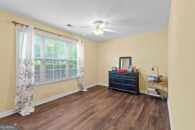 10 Links Ct, Newnan, GA 30265 - bedroom featuring wood finished floors and a ceiling fan