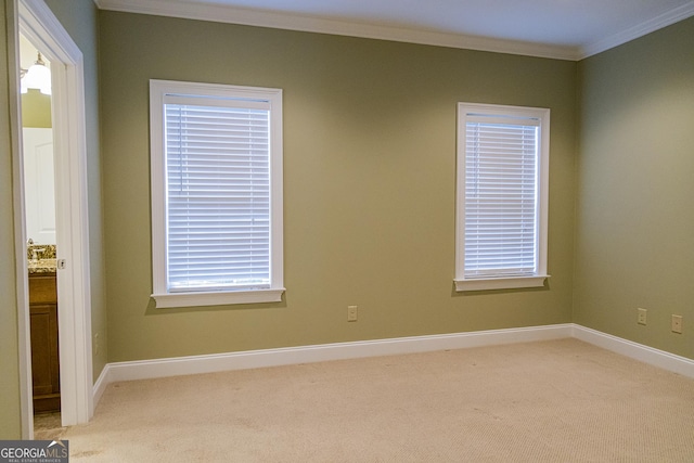 105 Maplecrest Ln SE, Rome, GA 30161 - empty room with ornamental molding and light colored carpet
