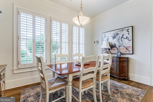 1911 Bent Pine Park, Statham, GA 30666 - dining space featuring ornamental molding and wood finished floors