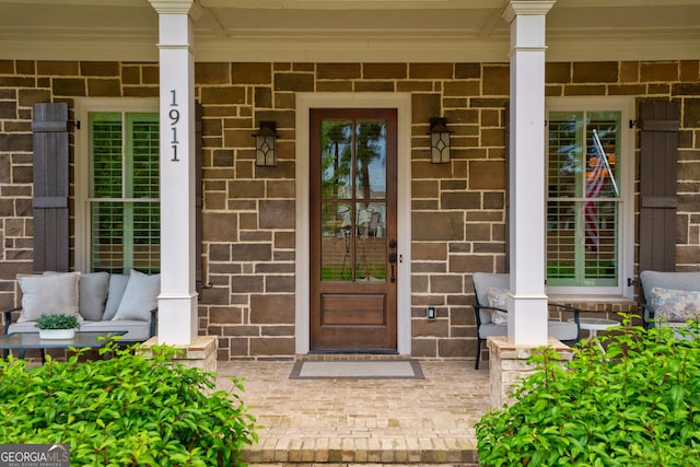 1911 Bent Pine Park, Statham, GA 30666 - entrance to property with a porch