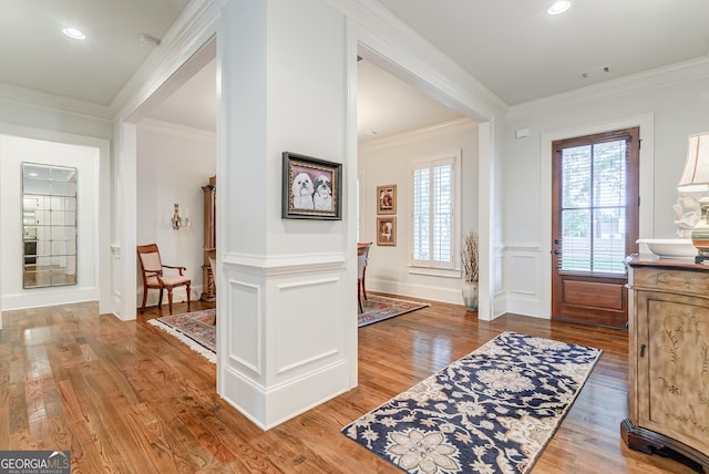 1911 Bent Pine Park, Statham, GA 30666 - foyer with wood finished floors and ornamental molding