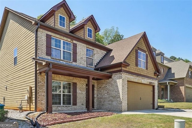 2638 Lake Manor Cir, Duluth, GA 30096 - view of front of home with a garage, driveway, and a front lawn