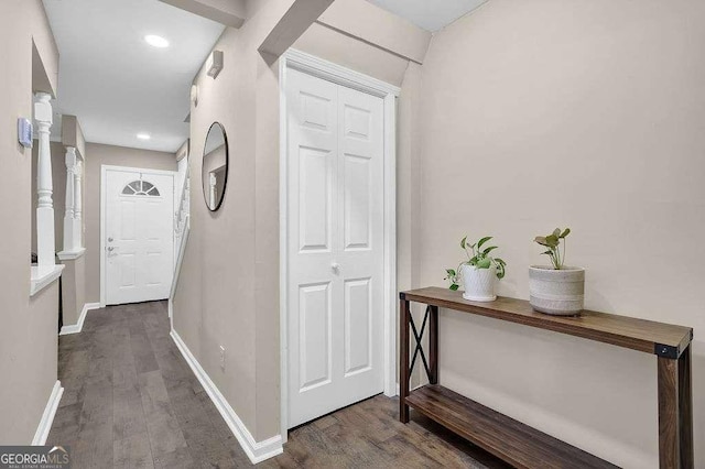 1066 Wedgewood Ln, Tucker, GA 30084 - hallway with wood finished floors and recessed lighting