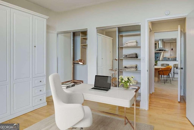 2575 Peachtree Rd NE Unit 15G, Atlanta, GA 30305 - home office with light wood-style floors