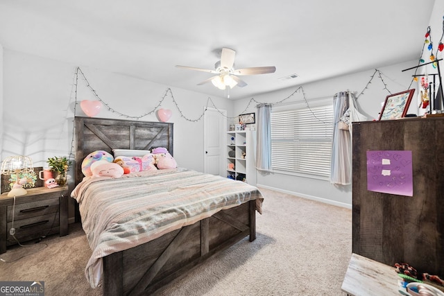 2767 NW Magnolia Creek Dr, Kennesaw, GA 30152 - bedroom with carpet flooring and ceiling fan