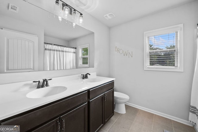 2767 NW Magnolia Creek Dr, Kennesaw, GA 30152 - full bathroom with double vanity and a shower with shower curtain