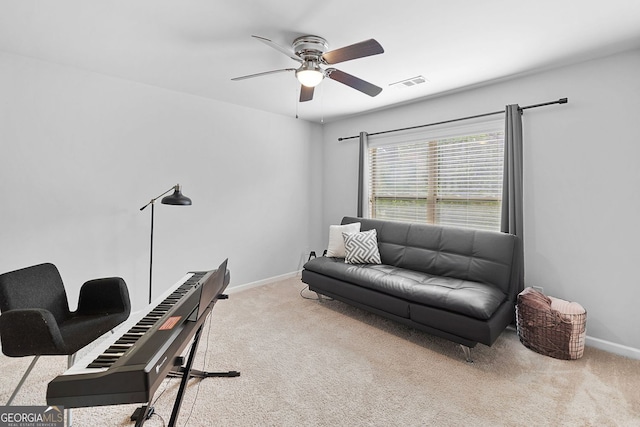 2767 NW Magnolia Creek Dr, Kennesaw, GA 30152 - office area featuring carpet flooring and ceiling fan