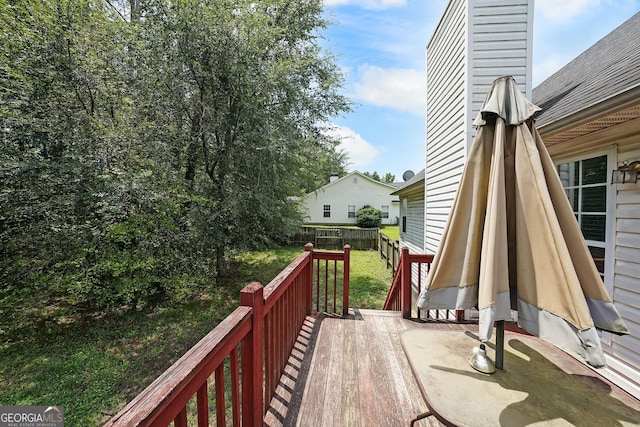443 Brooks Rd, Dallas, GA 30132 - wooden deck featuring a fenced backyard