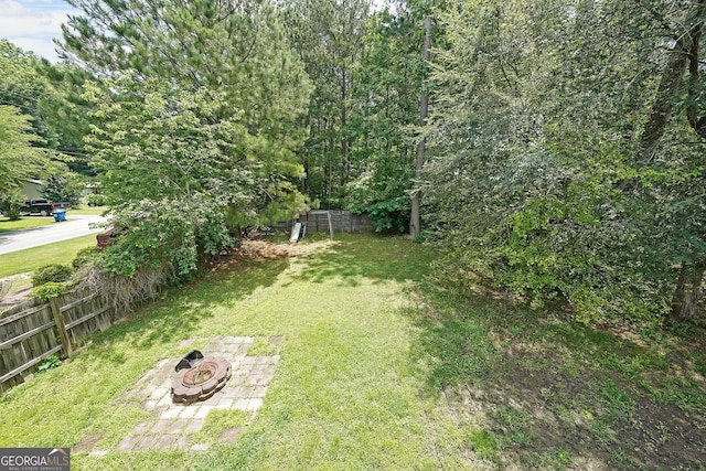 443 Brooks Rd, Dallas, GA 30132 - view of yard featuring an outdoor fire pit