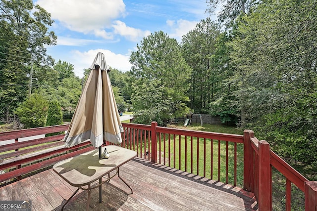 443 Brooks Rd, Dallas, GA 30132 - deck featuring a yard