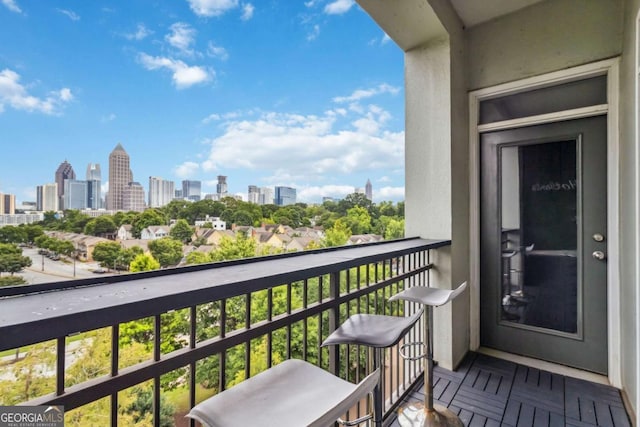 390 17th St NW Unit 6055, Atlanta, GA 30363 - balcony featuring a view of skyline