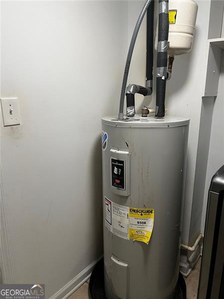 2436 Glenrock Dr, Decatur, GA 30032 - utility room featuring electric water heater